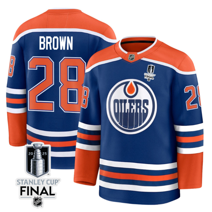 Connor McDavid 97 Edmonton Oilers 2025 Stanley Cup Final Home Breakaway Men Jersey Royal