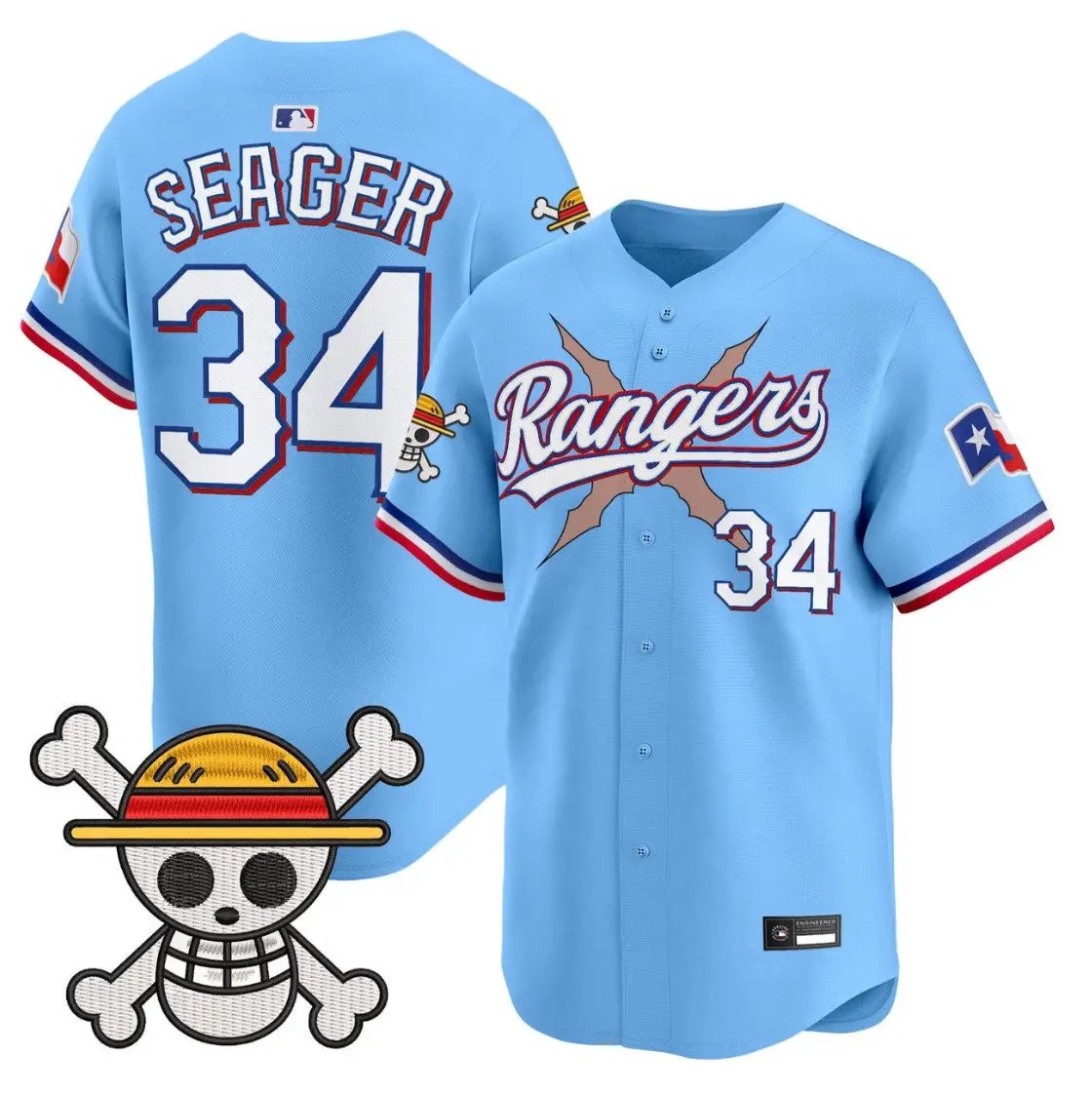 Corey Seager Jersey #34 Texas Rangers One Piece Premier Limited Stitched