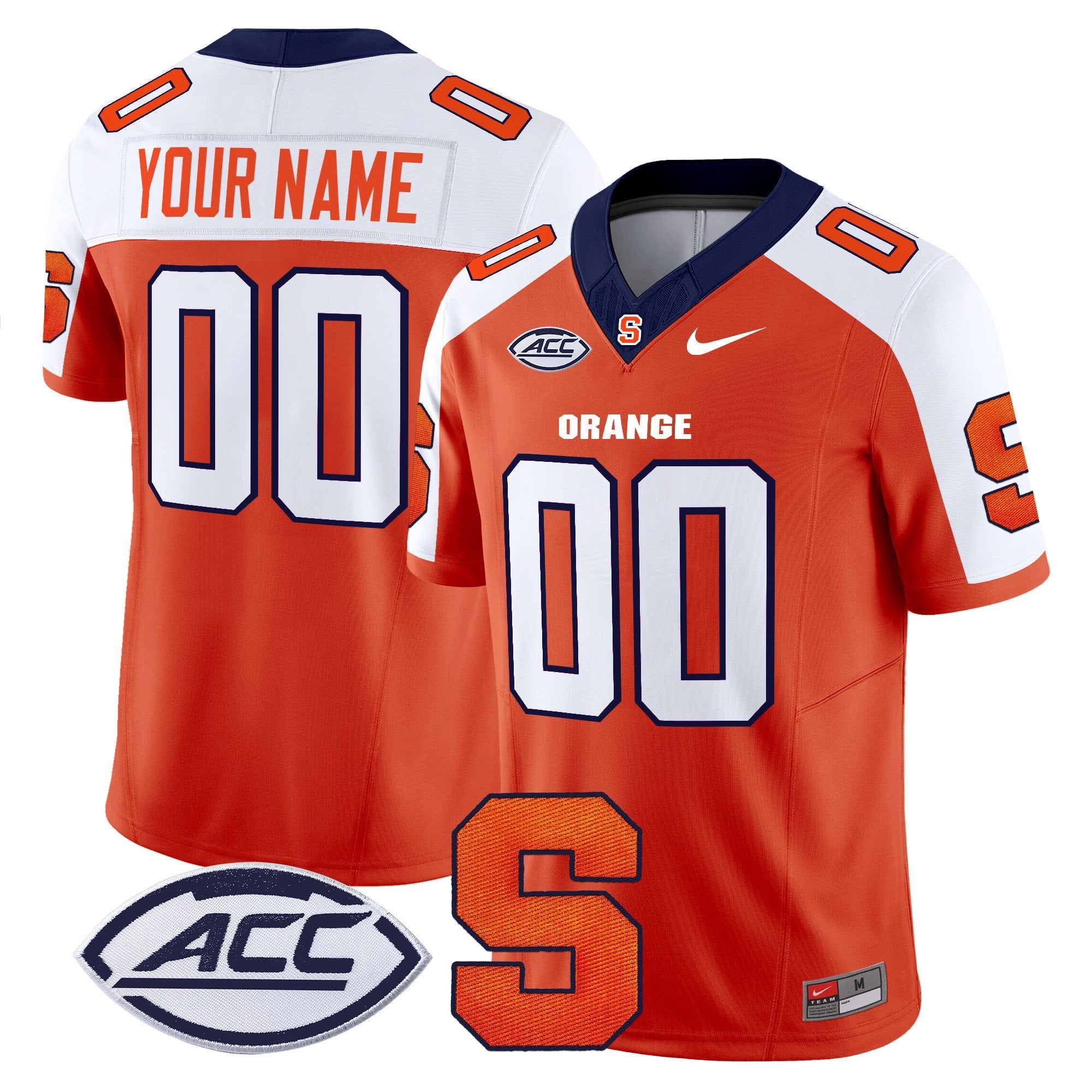 Custom Syracuse Orange Jersey 2025  Name, Number Vapor Stitched White