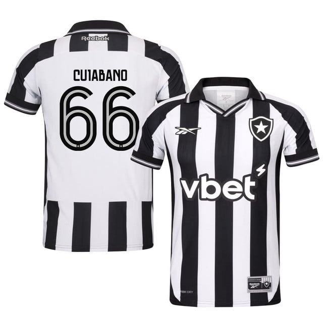 Cuiabano #66 Botafogo 2025-26 Home Jersey – Black White