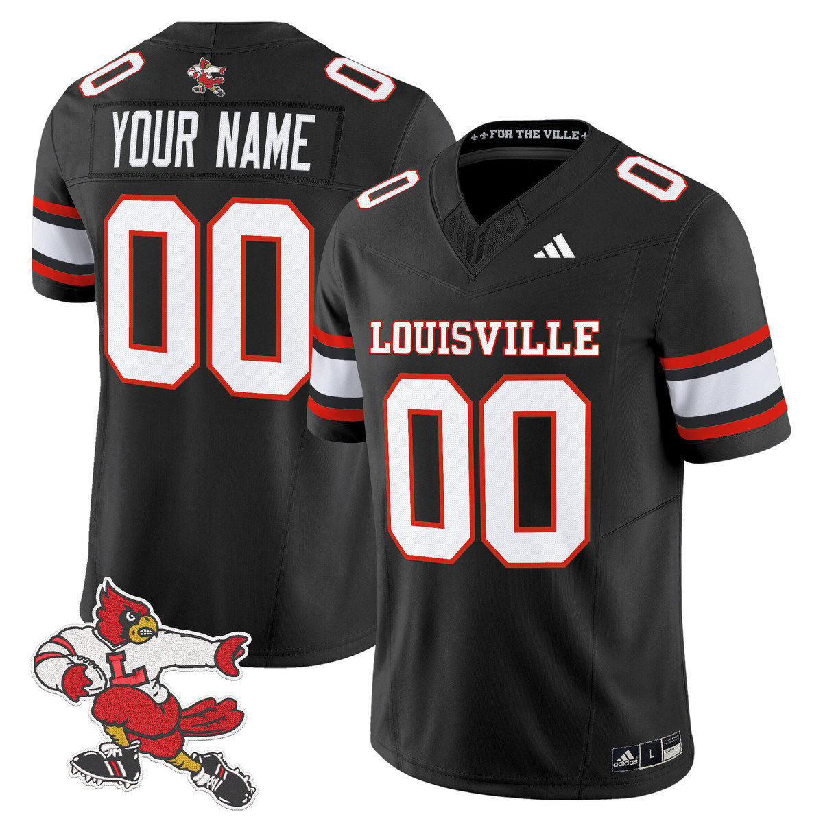 Custom Louisville Cardinals Jersey 1980s Throwback Vapor Limited Stitched Black