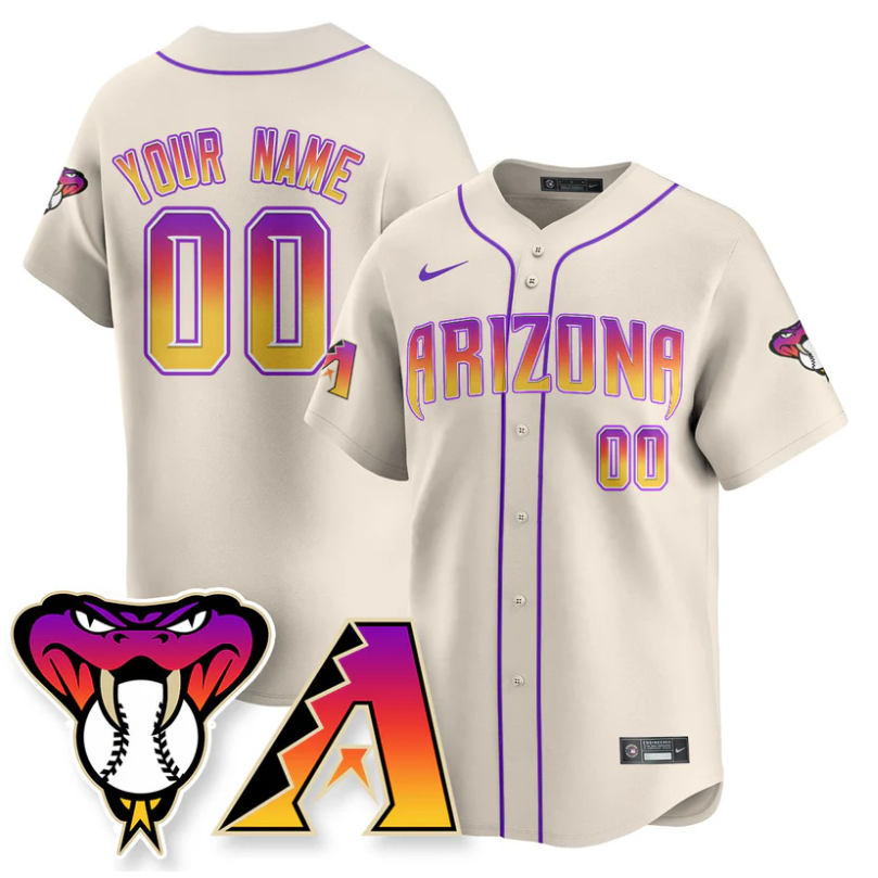 Custom Arizona Diamondbacks Jersey 2025 City Connect Concept Stitched Cream