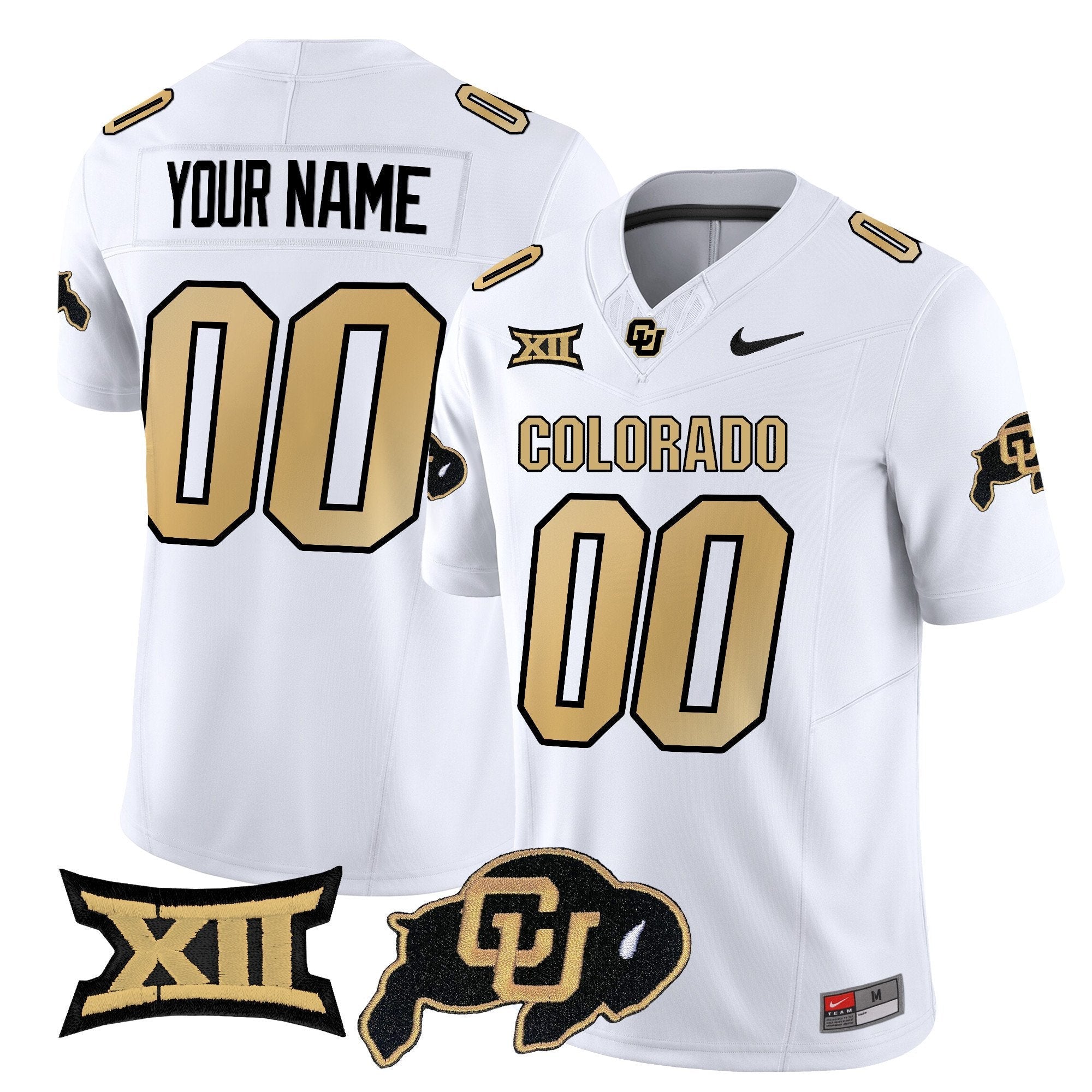 Custom Colorado Buffaloes Jersey 2025 Vapor Limited Stitched White