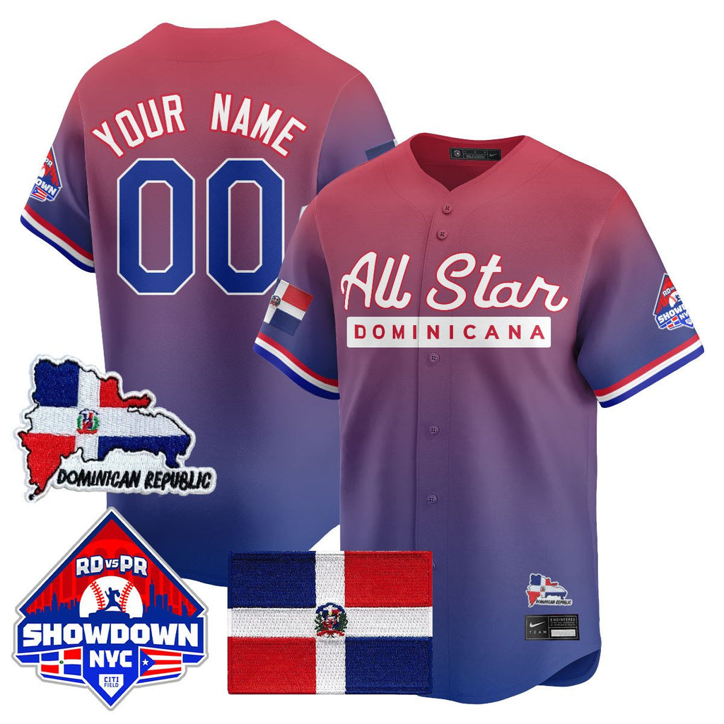 Custom Dominican Republic Jersey Baseball All-Star 2025 Stitched Red Limited