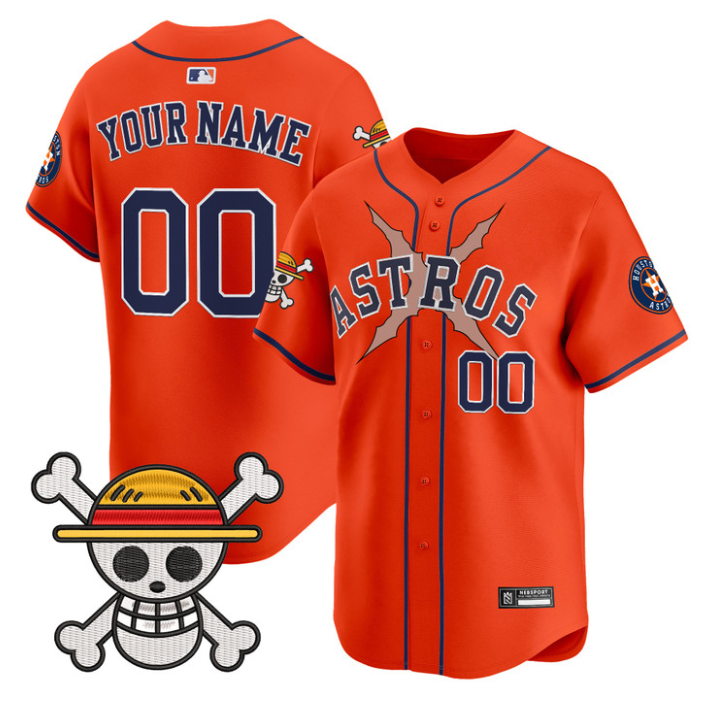 Custom Houston Astros Jersey Name, Number One Piece 2025 Limited Stitched Orange