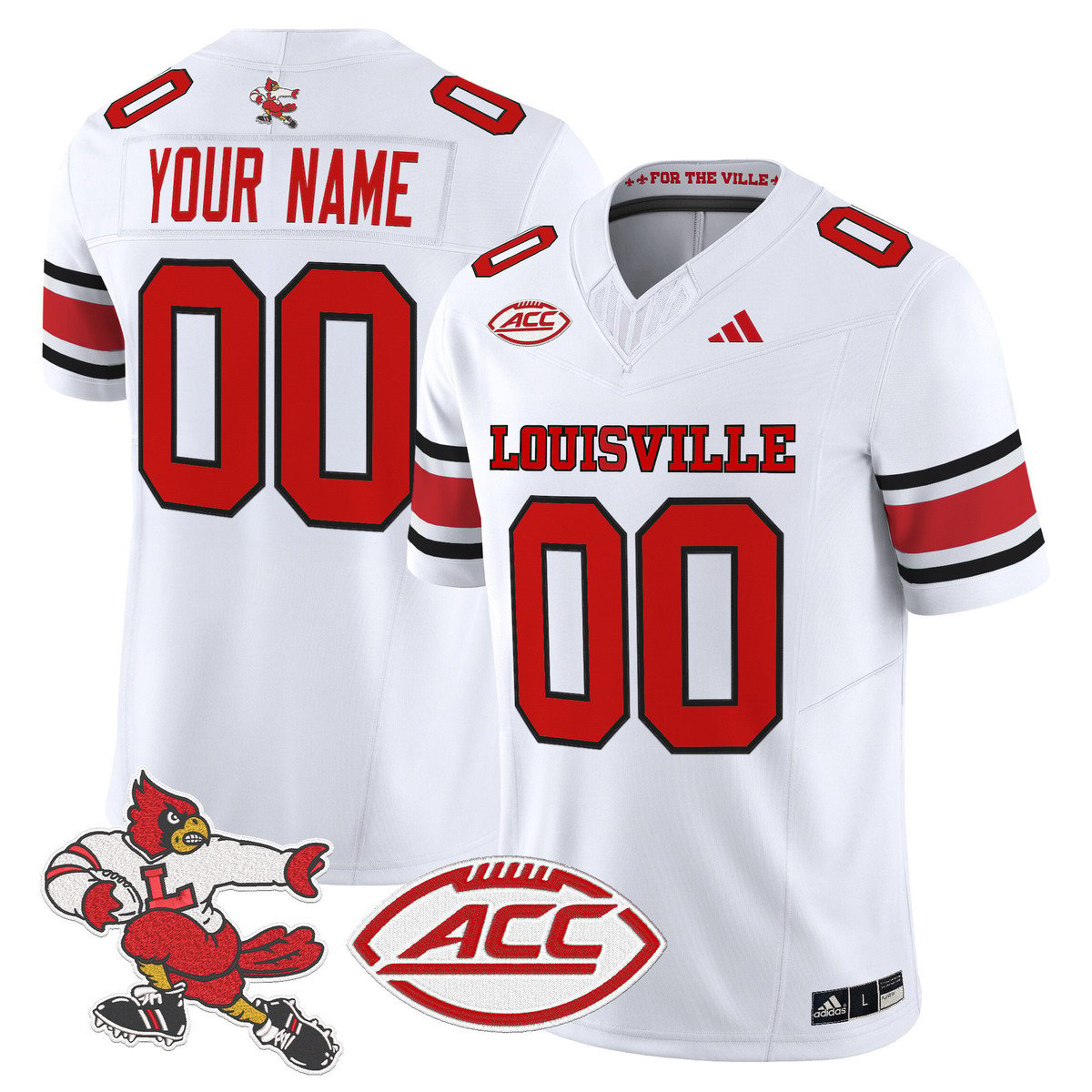Custom Louisville Cardinals Jersey 1980s Throwback Vapor Limited Stitched White