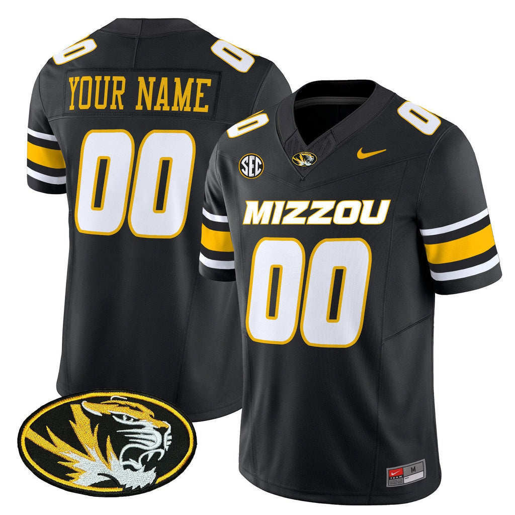 Custom Missouri Tigers Jersey Name, Number 2025 Vapor Limited Stitched Black