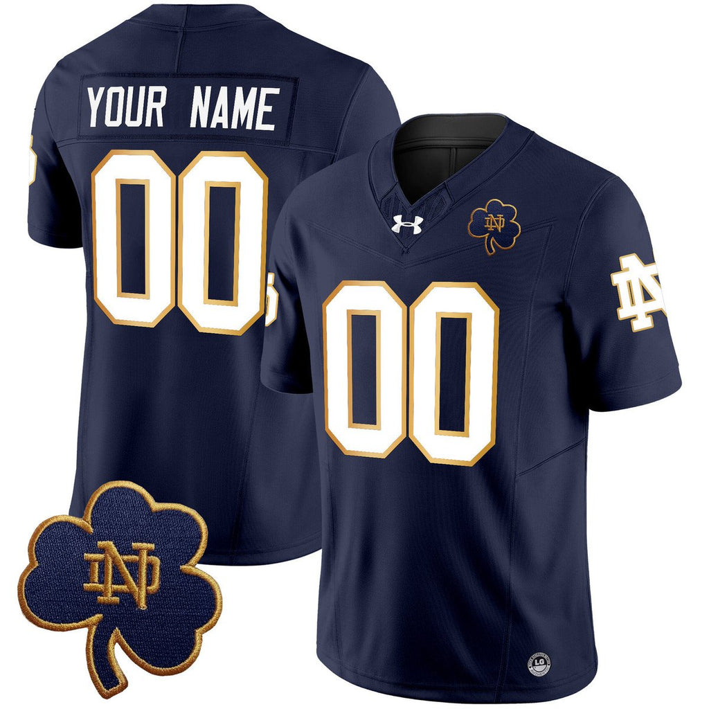 Custom Notre Dame Jersey Name, Number 2025 Vapor Limited V3 Stitched Navy