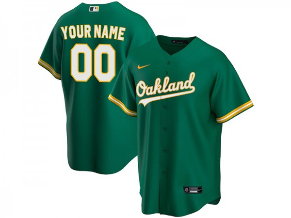 Custom Oakland Athletics Cool Base Jersey Gray