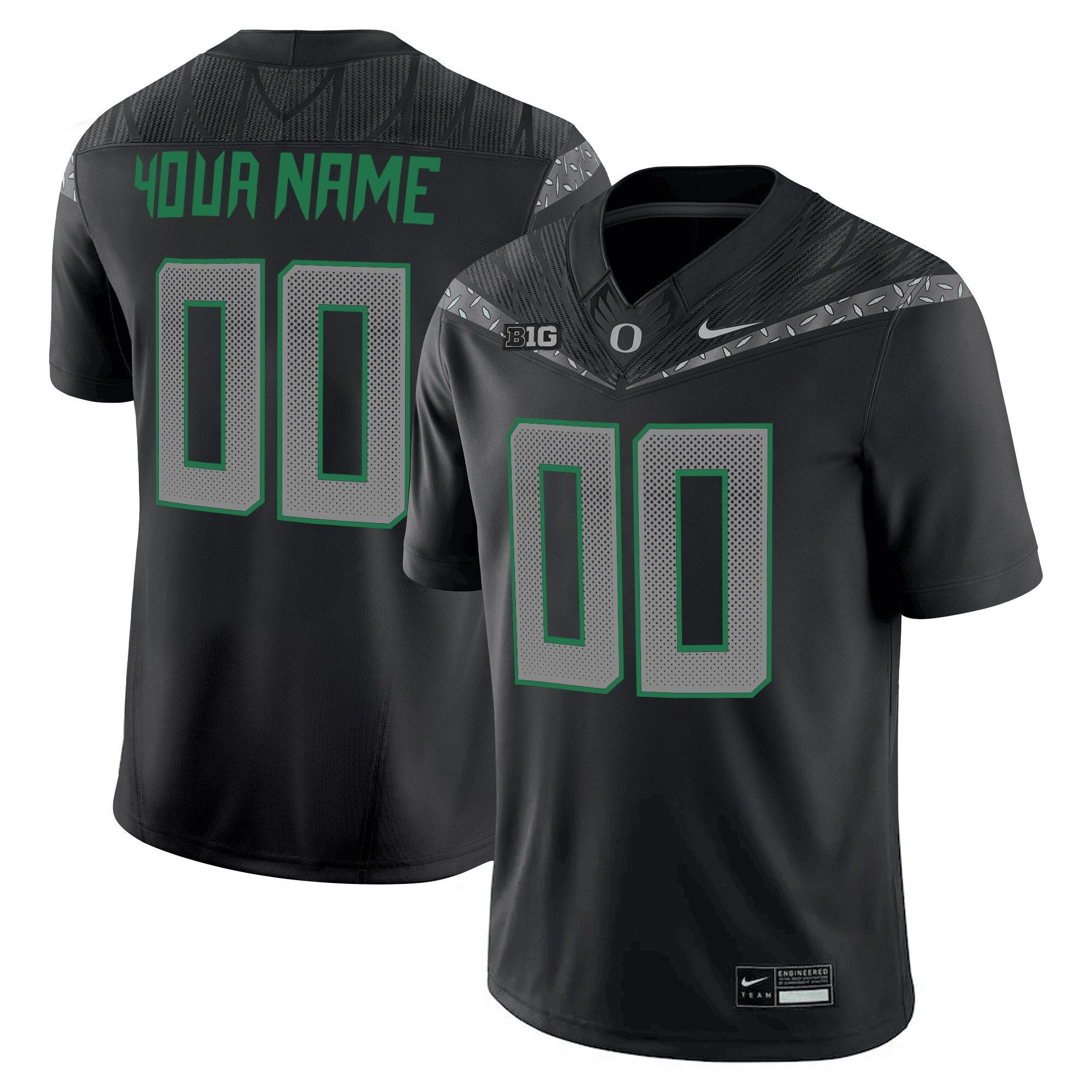 Custom Oregon Ducks Jersey Name, Number 2025 Vapor Limited V2 Stitched Black