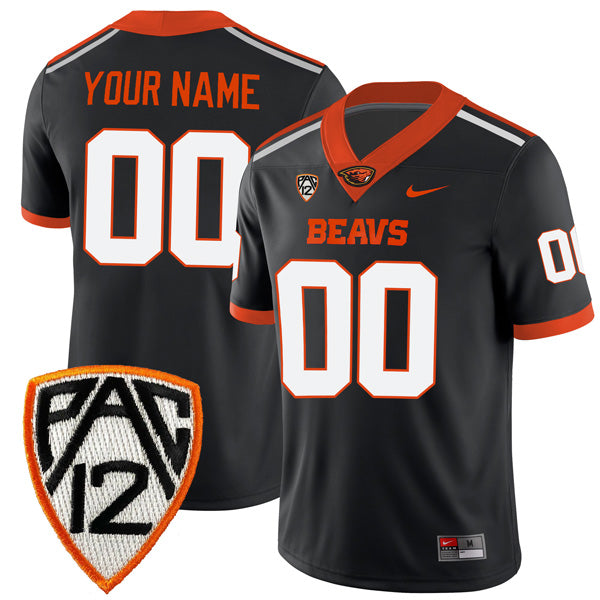 Custom Oregon State Beavers Jersey Name and Number College Football Black Home Game – All Stitched