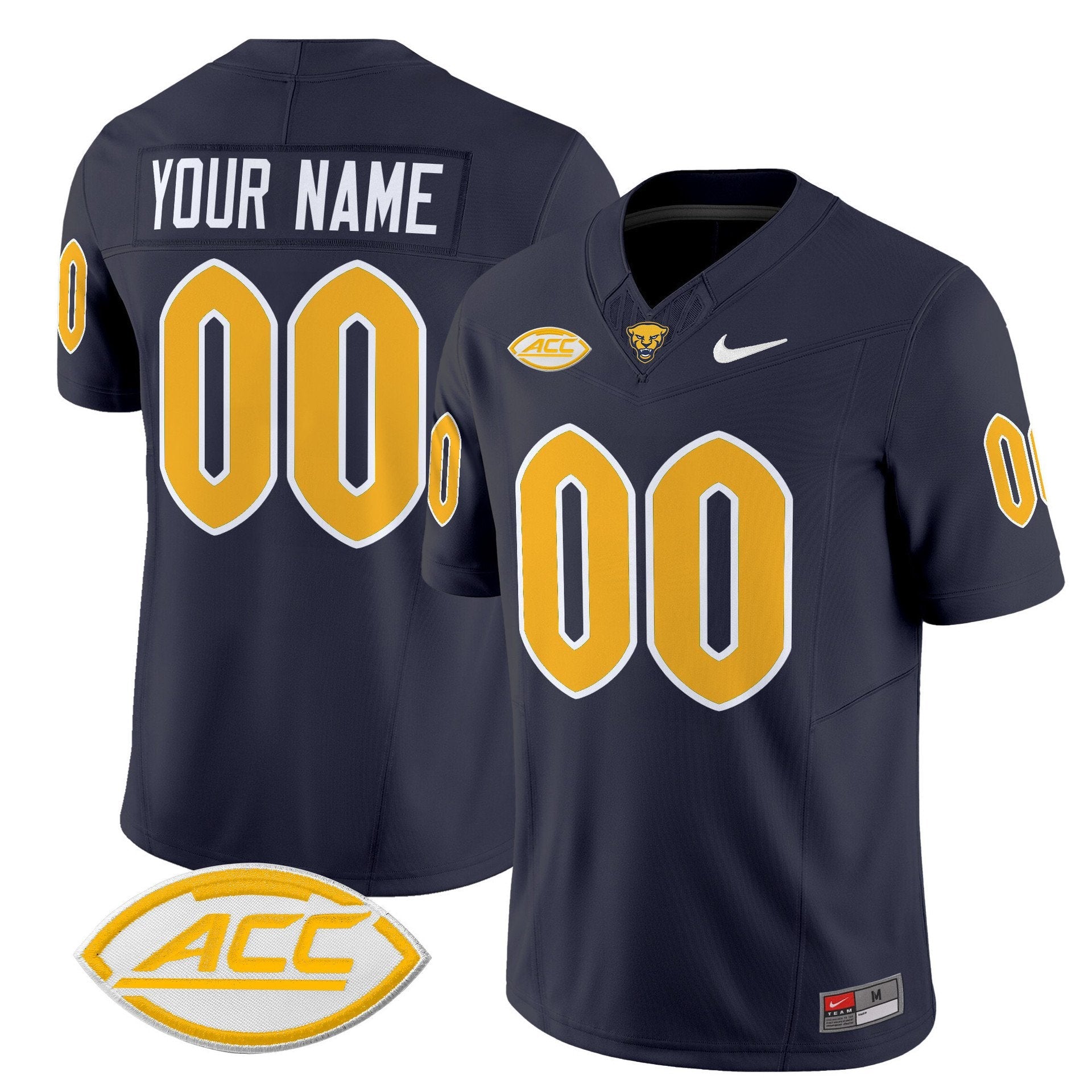 Custom Pittsburgh Panthers Jersey Stitched Navy