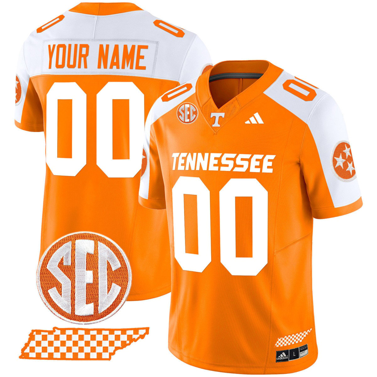 Custom Tennessee Vols Jersey Rebrand 2026 Checkerboard Stitched Orange Alter