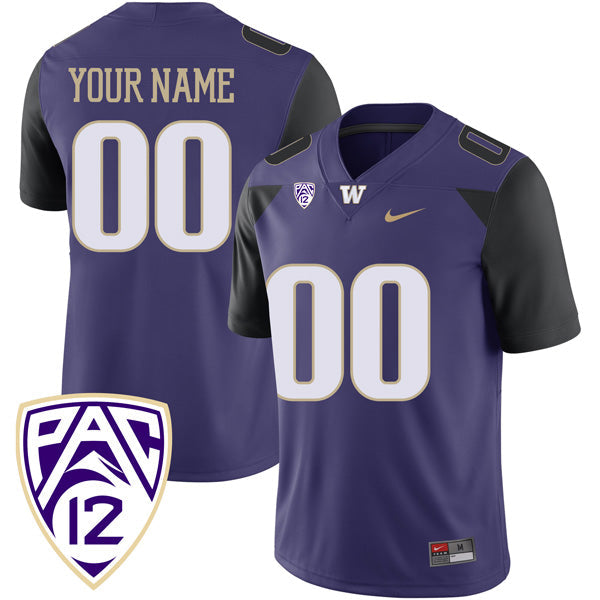 Custom Washington Huskies Jersey Name and Number College Football Purple Game – All Stitched