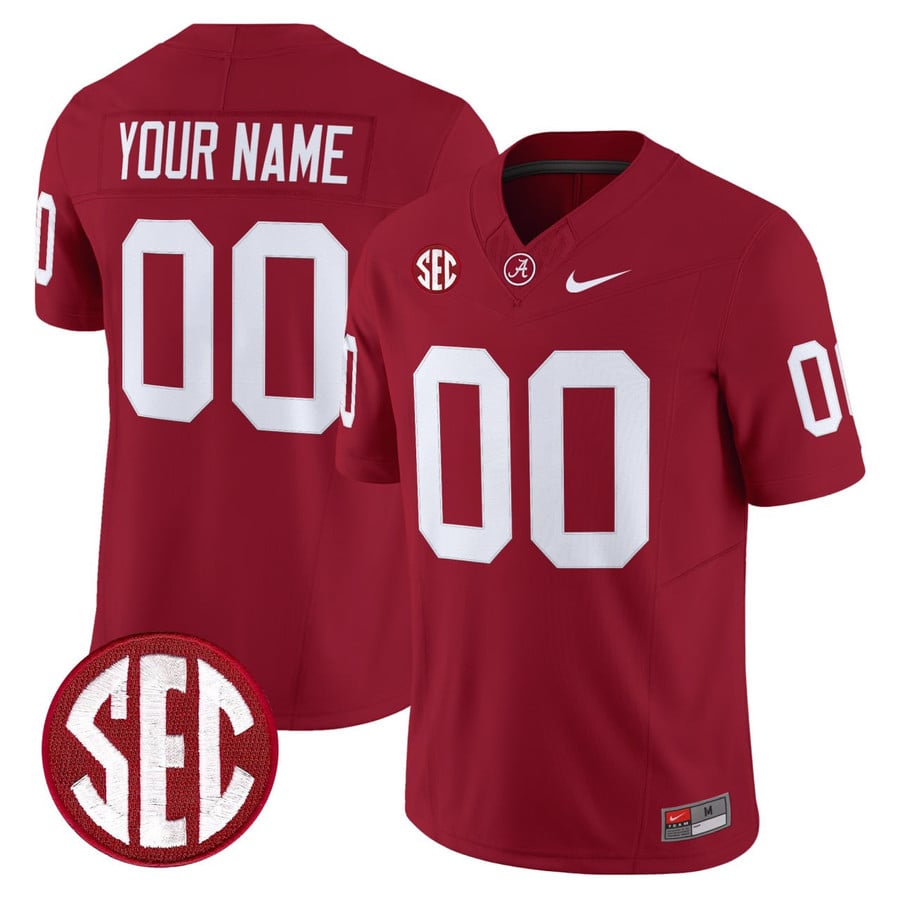 Custom Alabama Crimson Tide Jersey Name, Number Vapor Limited Stitched