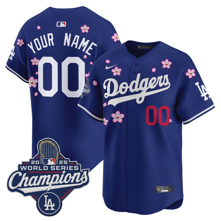 Custom Dodgers Jersey 2025 World Series Champions Tokyo Series Stitched