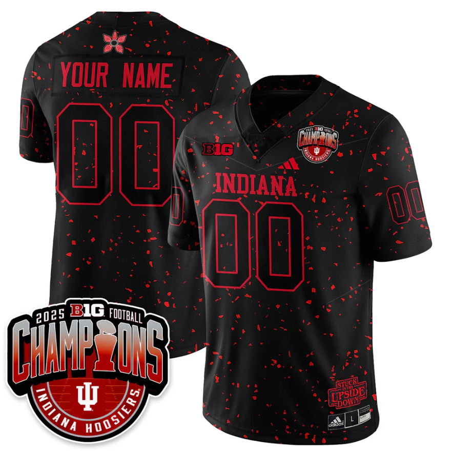 Custom Indiana Hoosiers Jersey Stranger Things Big 10 Champions Stitched