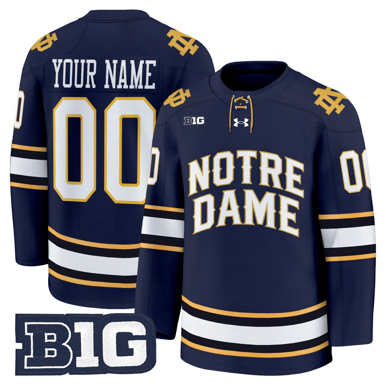 Custom Notre Dame Fighting Irish Jersey 2025-26 Premium Stitched