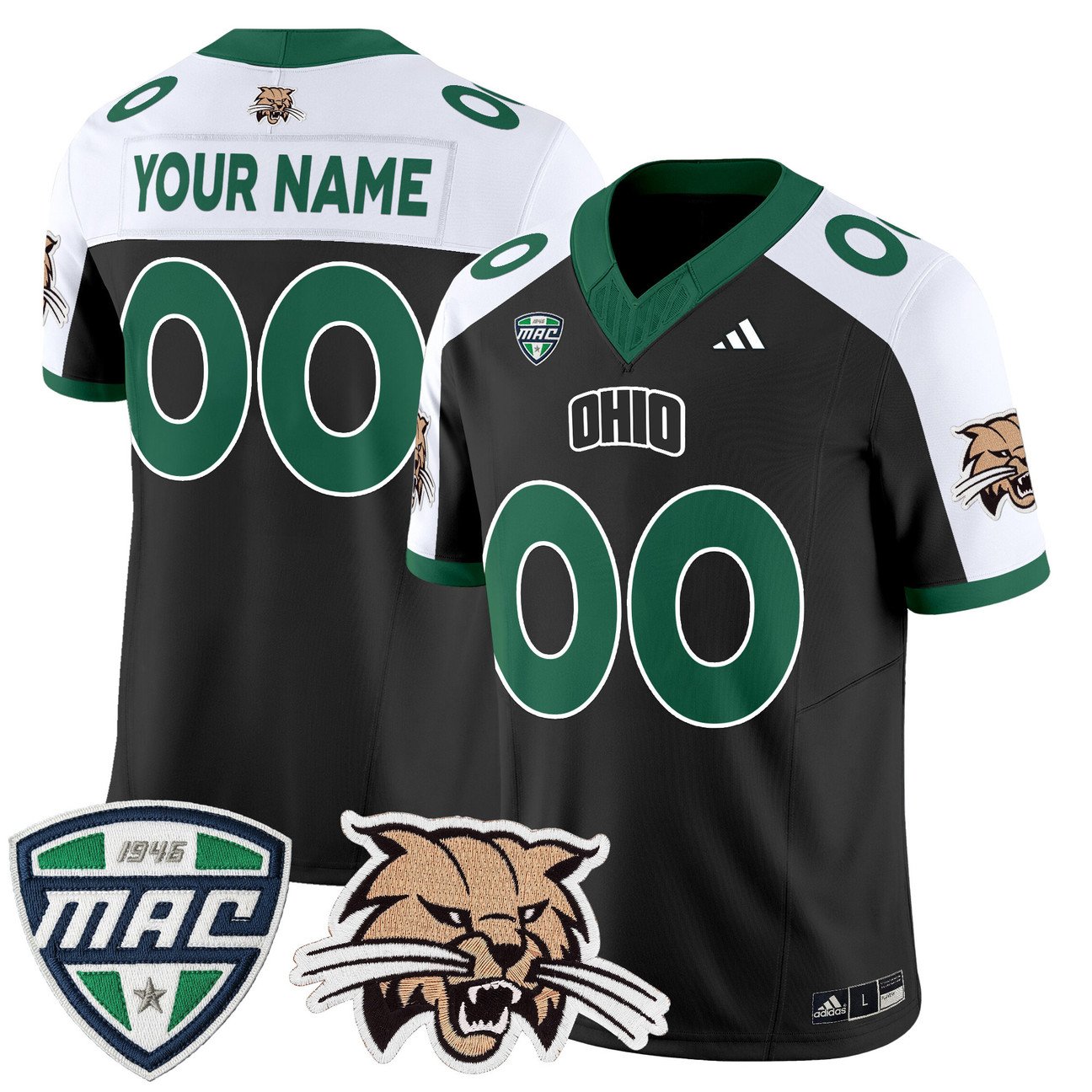Custom Ohio Bobcats Jersey Name, Number 2025 Vapor Limited Stitched