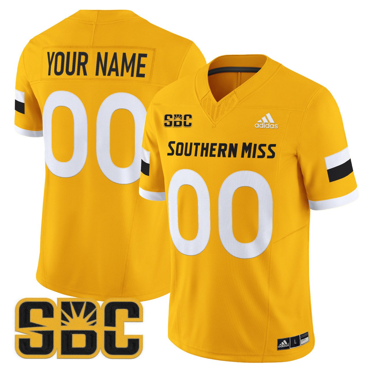 Custom Southern Miss Golden Eagles Jersey 2025 Vapor Limited Stitched