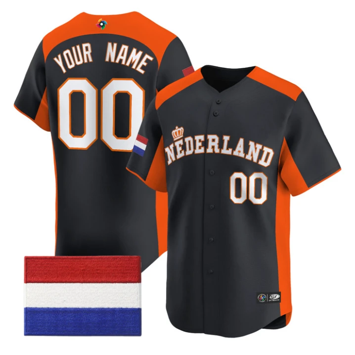 Custom Team Netherlands Jersey 2026 World Baseball Classic Stitched