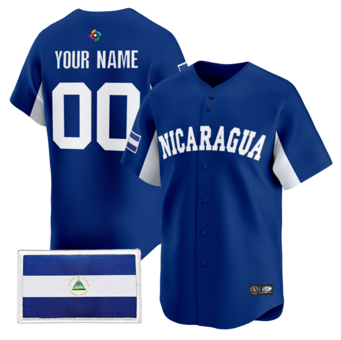 Custom Team Nicaragua Jersey 2026 World Baseball Classic Vapor Stitched