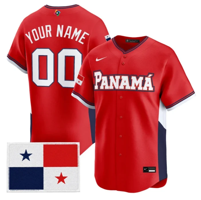 Custom Team Panama Jersey Name, Number 2026 World Baseball Stitched
