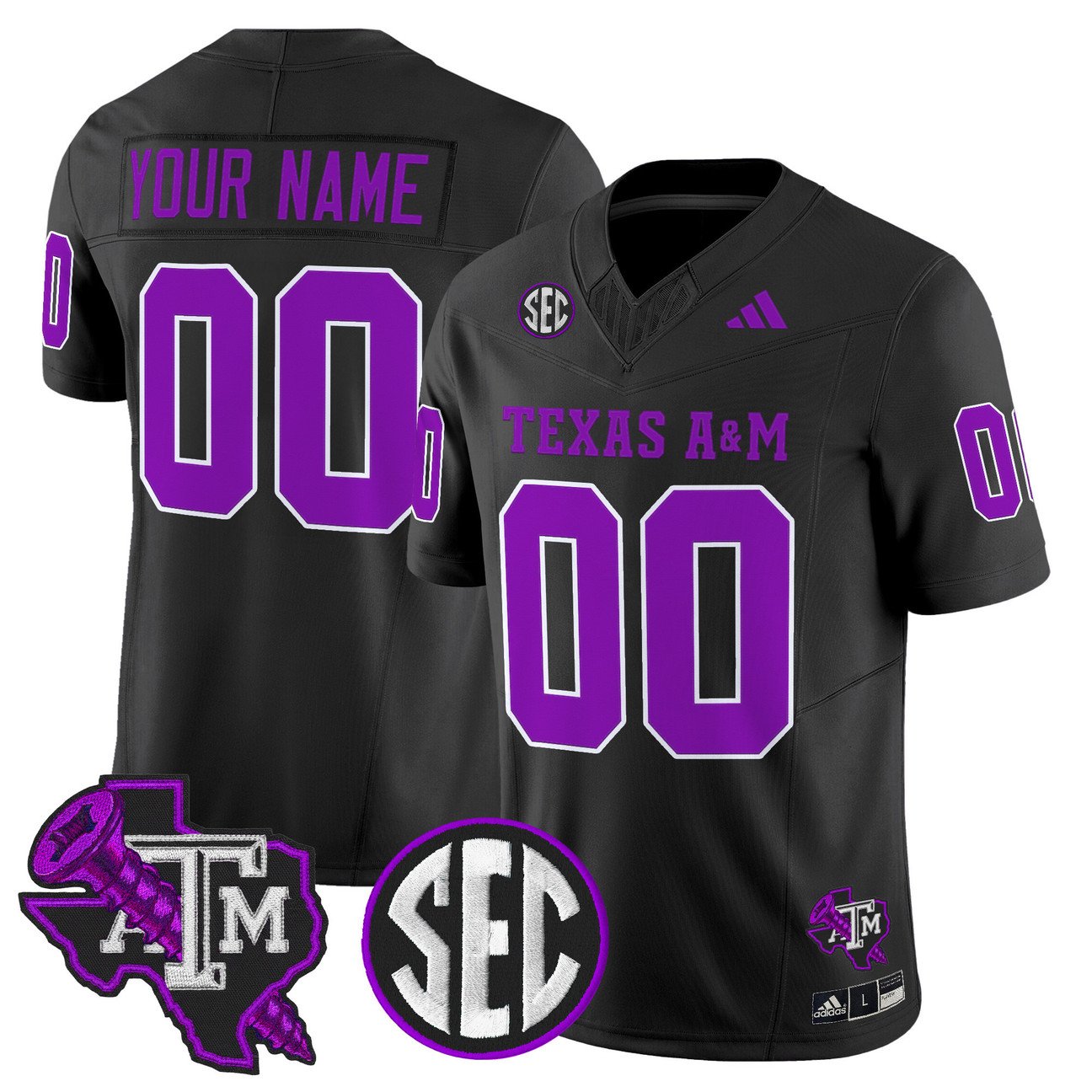 Custom Texas A&M Aggies Jersey DJ Screw Vapor Limited Stitched