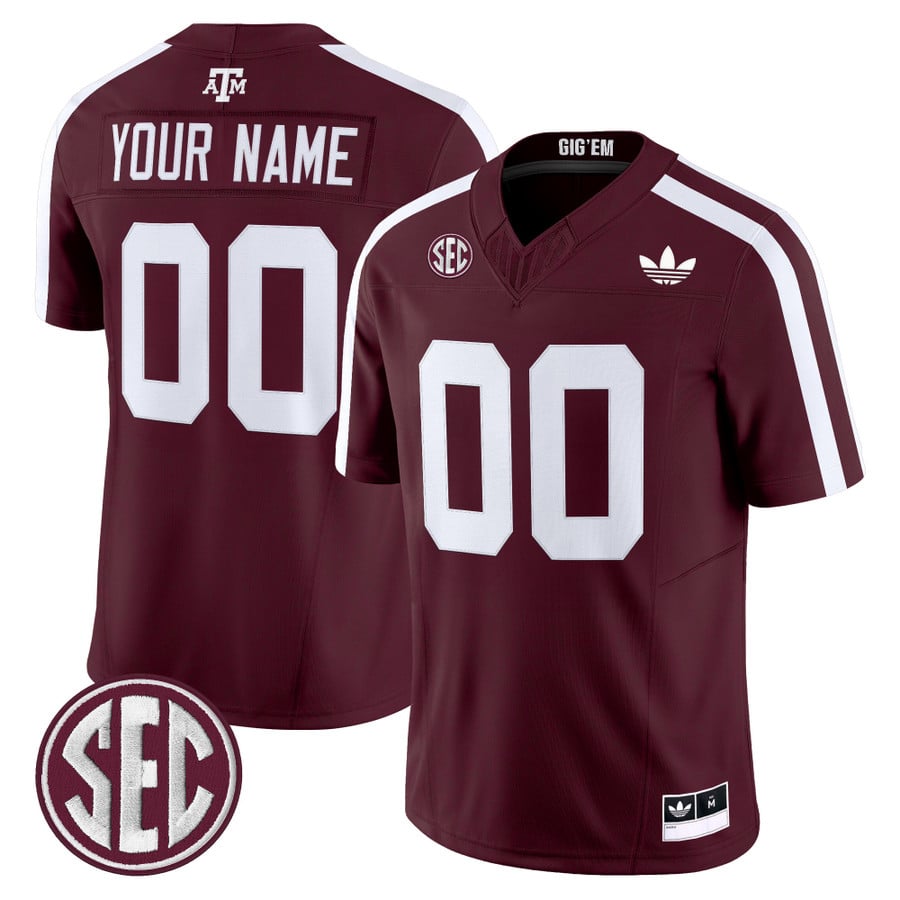 Custom Texas A&M Aggies Jersey Name, Number 2025 Vapor V2 Stitched