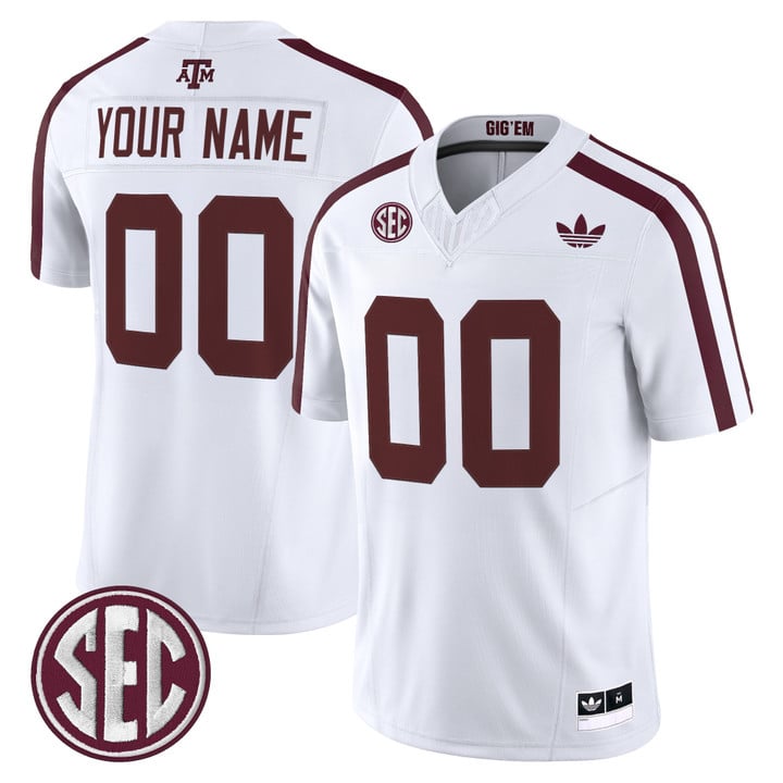 Custom Texas A&M Aggies Jersey Name, Number 2025 Vapor V2 Stitched