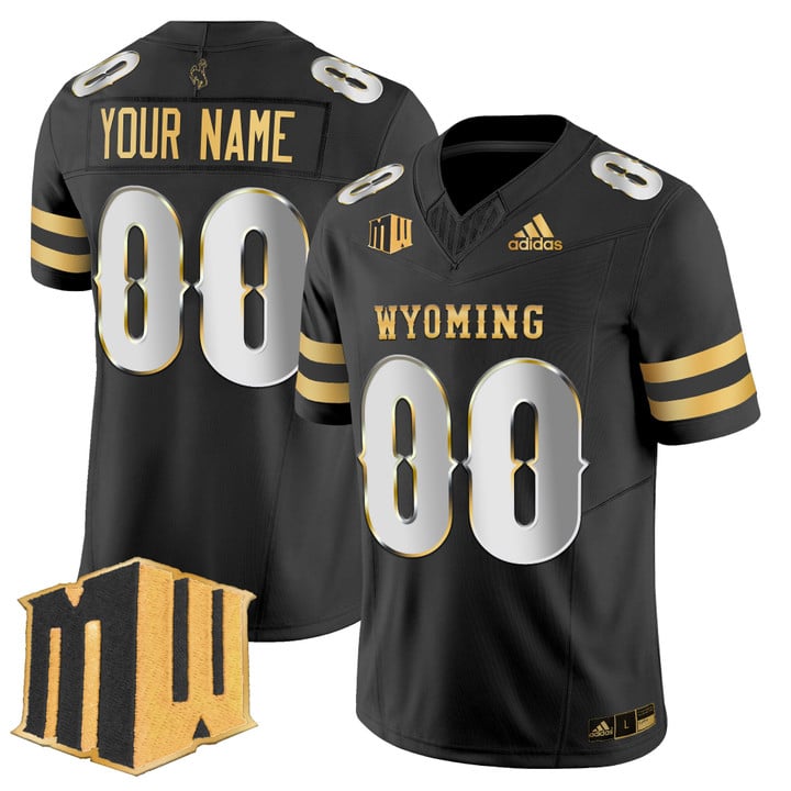 Custom Wyoming Cowboys Jersey 2025 Gold Vapor Limited Stitched