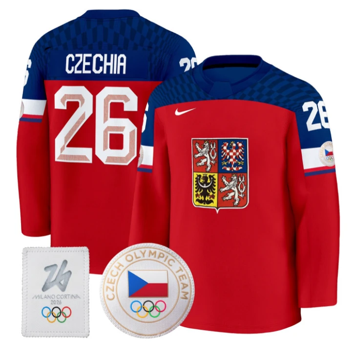 Czechia Jersey #26 Czechia Olympic 2026 Premium Hockey All Stitched