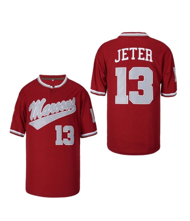 Derek Jeter Kalamazoo High School Maroon Giants Baseball Jersey