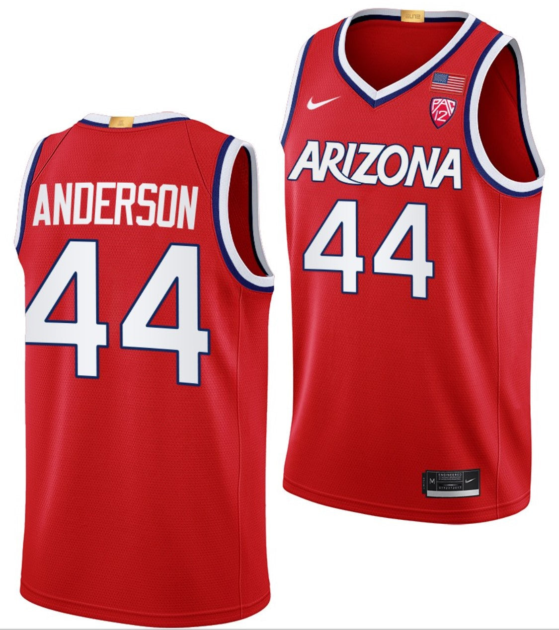 Dylan Anderson Jersey Arizona Wildcats College Basketball Limited #44