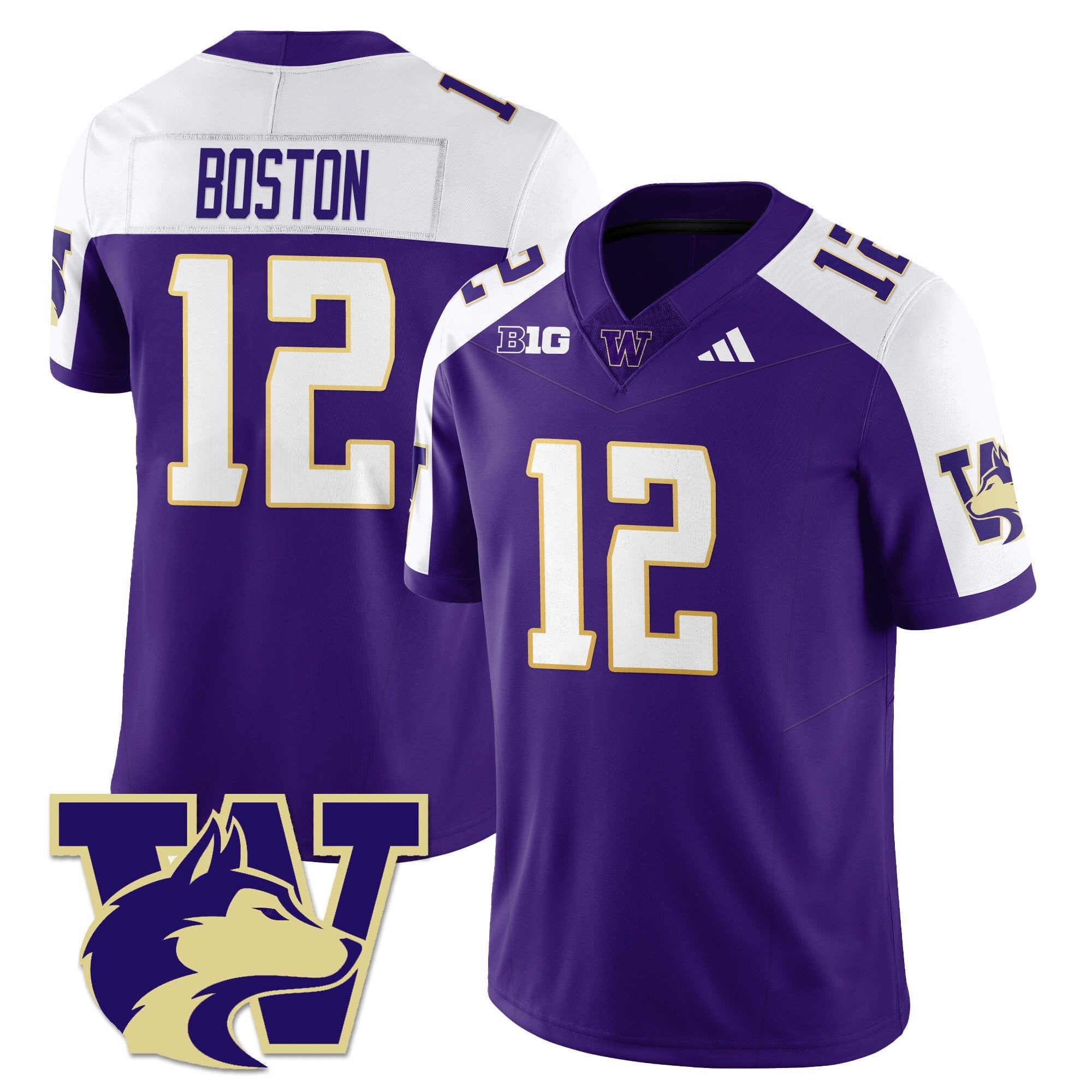 Denzel Boston Jersey #12 Washington Husky Football 2025 Stitched Alternate