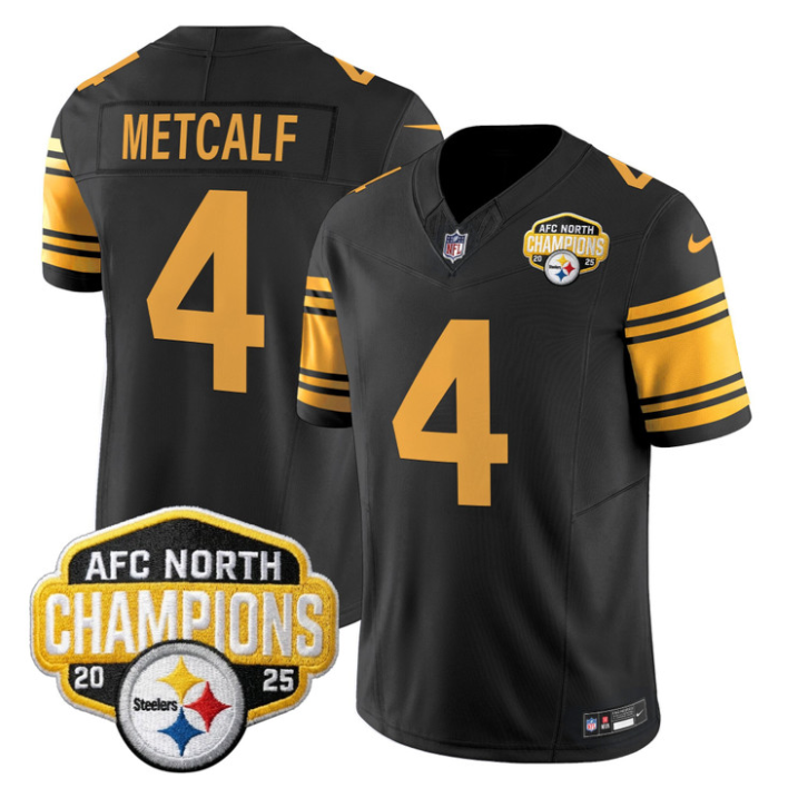 DK Metcalf Jersey #4 AFC North Division Champions 2025 Stitched Color Rush