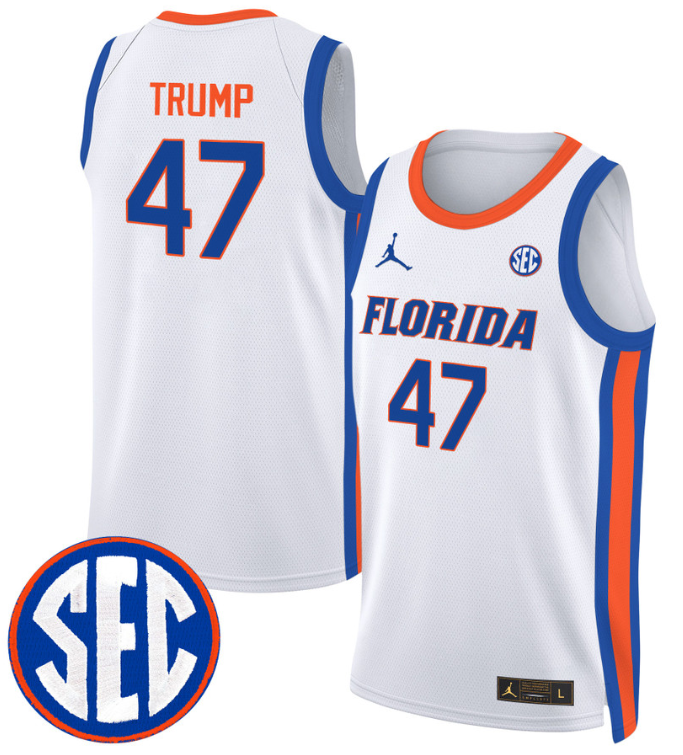 Donald Trump Jersey #47 Florida Gators Swingman Basketball Stitched White