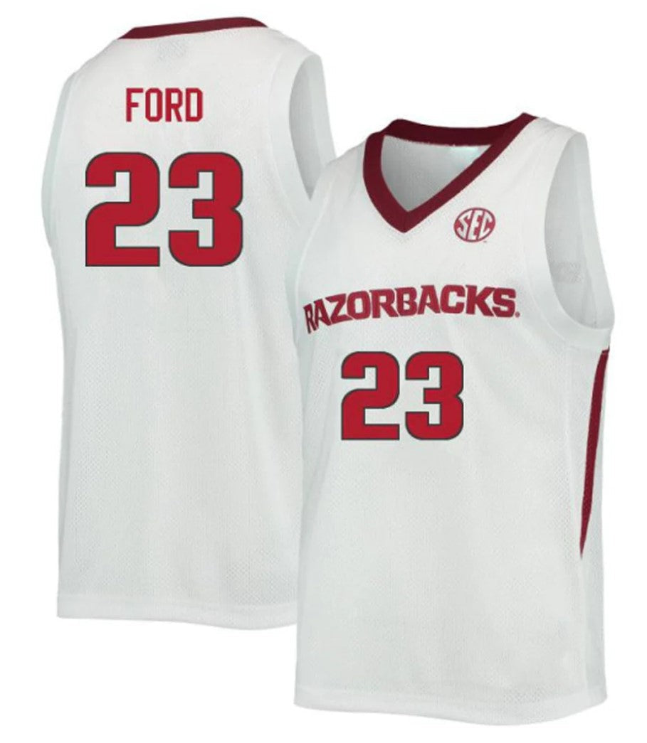 Derrian Ford Jersey Arkansas Razorbacks College Basketball 100 Season #23