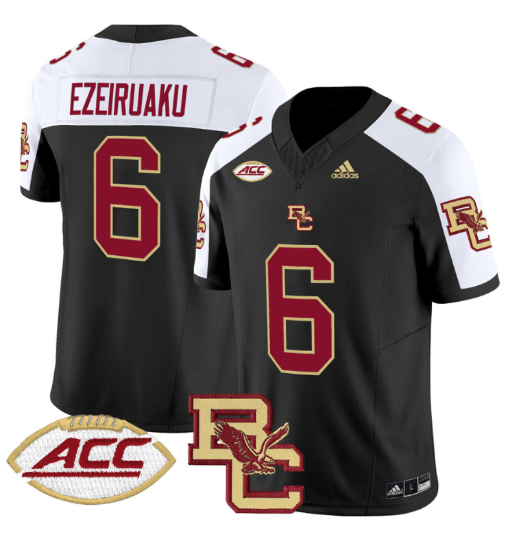 Donovan Ezeiruaku Jersey #6 Boston College Eagles 2024 Stitched Black Alternate