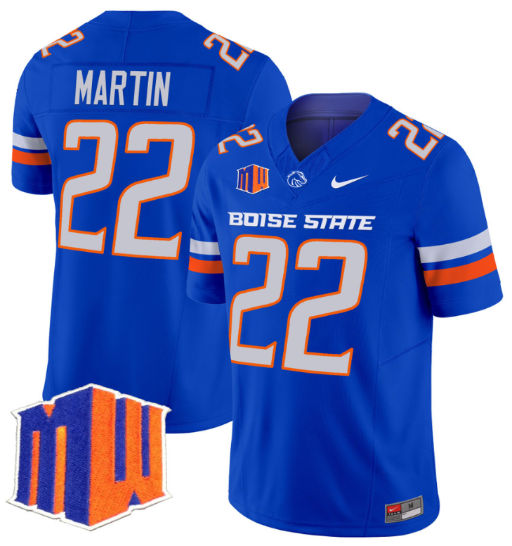 Doug Martin Jersey #22 Boise State Broncos Vapor Limited College Football Stitched Royal