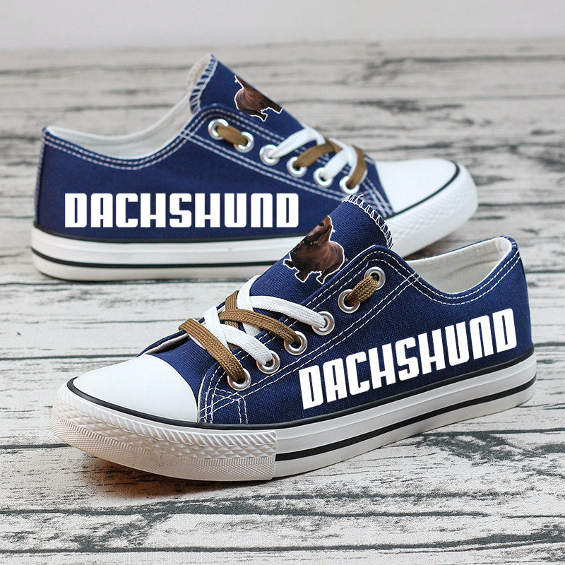 Dachshund Canvas Sneakers Shoes For Men Women Fans