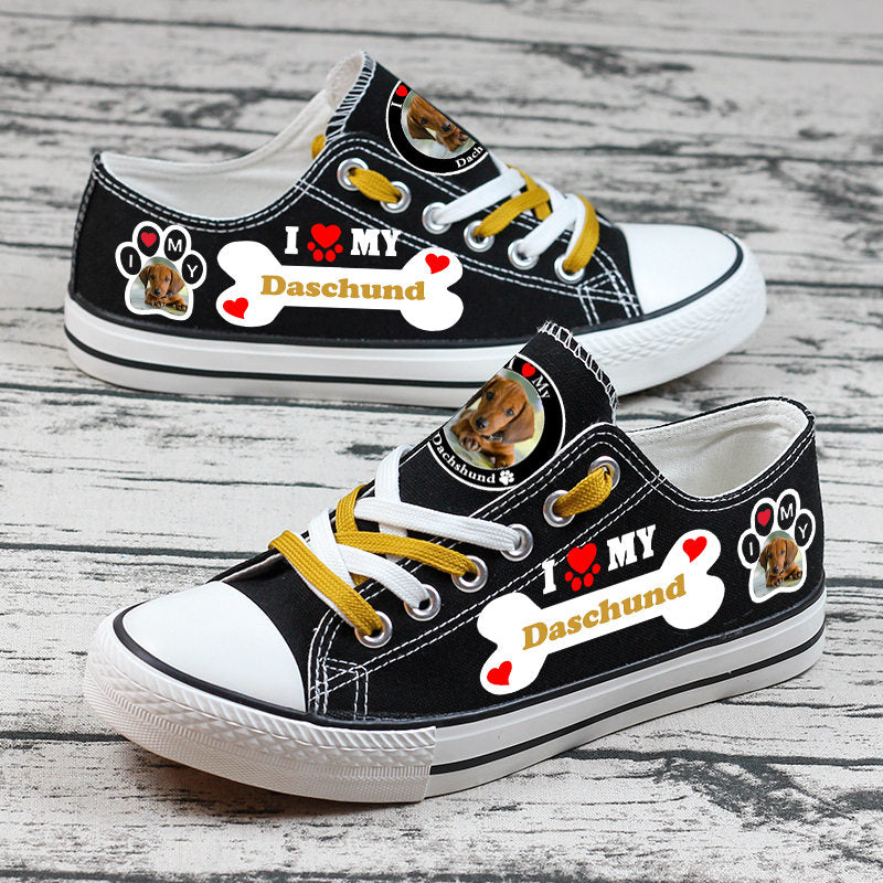 Dachshund Canvas Sneakers Shoes For Men Women Fans