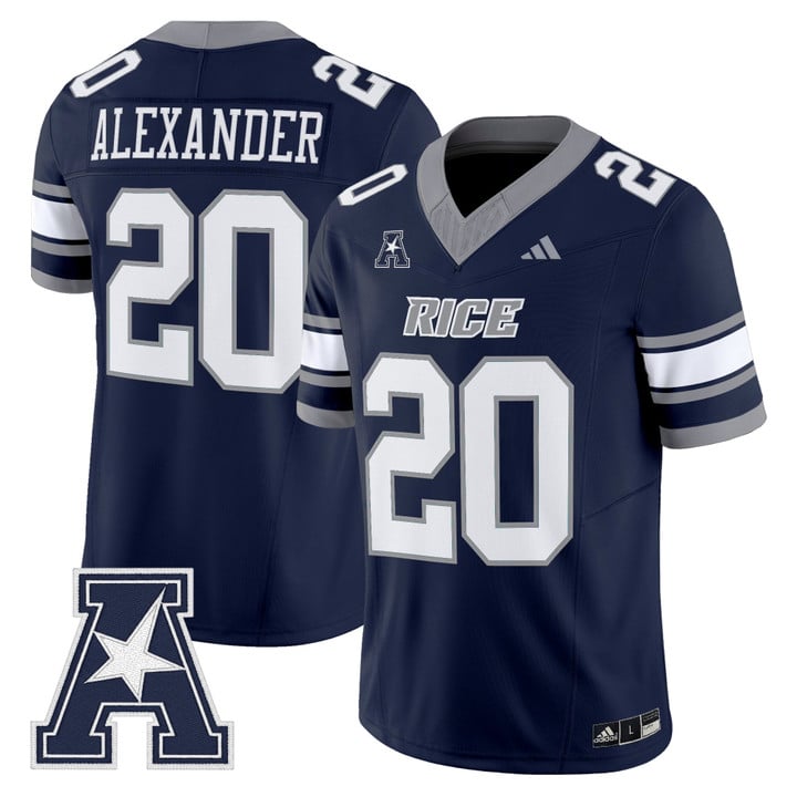 Daelen Alexander Jersey #20 Rice Owls 2025 Vapor Limited Stitched