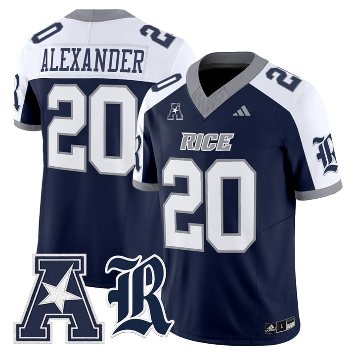 Daelen Alexander Jersey #20 Rice Owls 2025 Vapor Limited Stitched