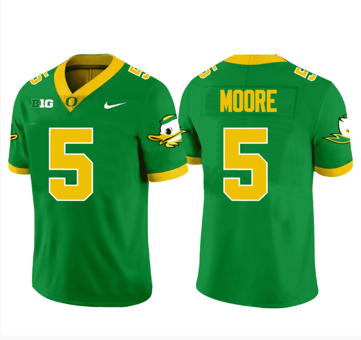 Dakorien Moore Jersey #5 Oregon Ducks Football Green