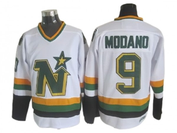 Dallas Stars #9 Mike Modano 1980's Vintage CCM Jersey - Green