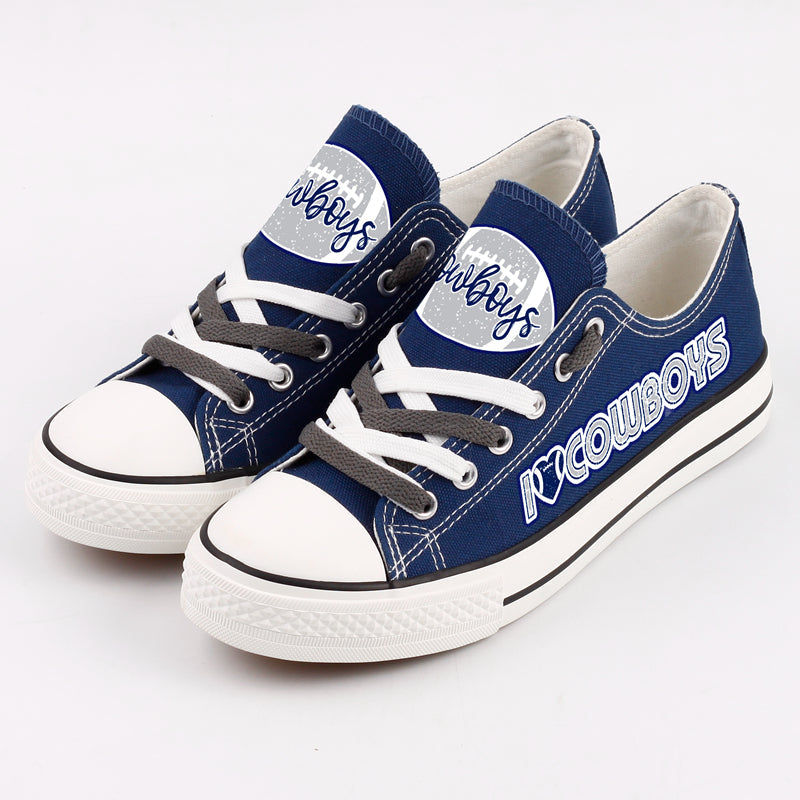 Dallas Cowboys Low Top Canvas Sport Sneakers Shoes For Men Women Fans