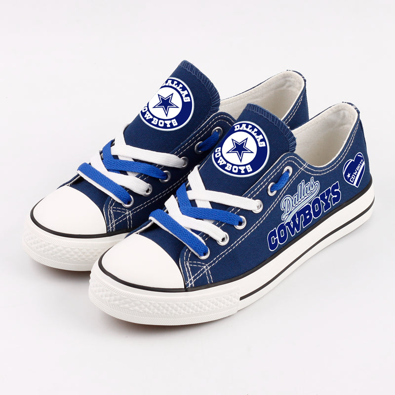 Dallas Cowboys Low Top Canvas Sport Sneakers Shoes For Men Women Fans