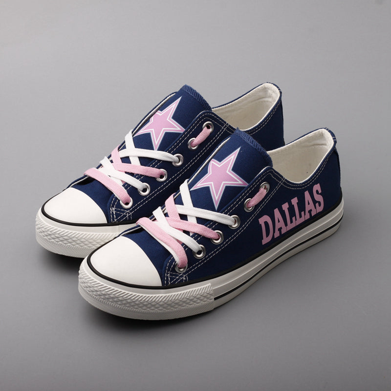 Dallas Cowboys Low Top Canvas Sport Sneakers Shoes For Men Women Fans