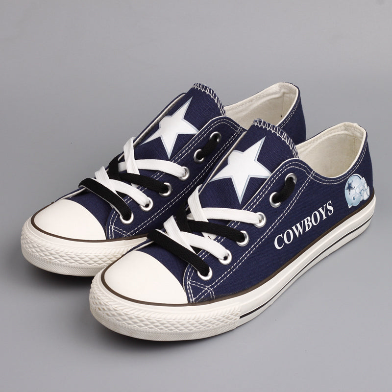 Dallas Cowboys Low Top Canvas Sport Sneakers Shoes For Men Women Fans